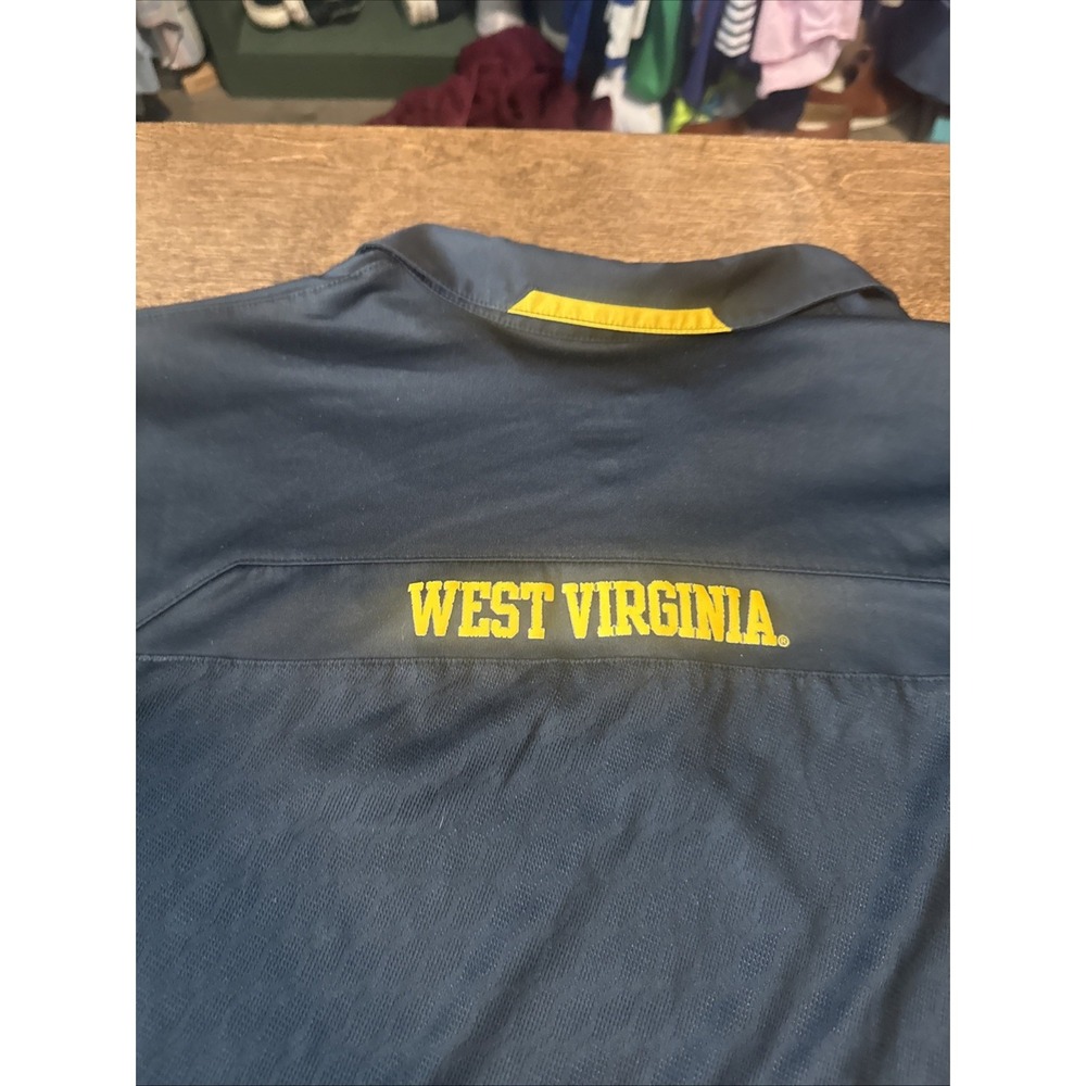 WEST VIRGINIA MOUNTAINEERS WVU NIKE DRI FIT POLO MENS XL Black - Picture 10 of 11